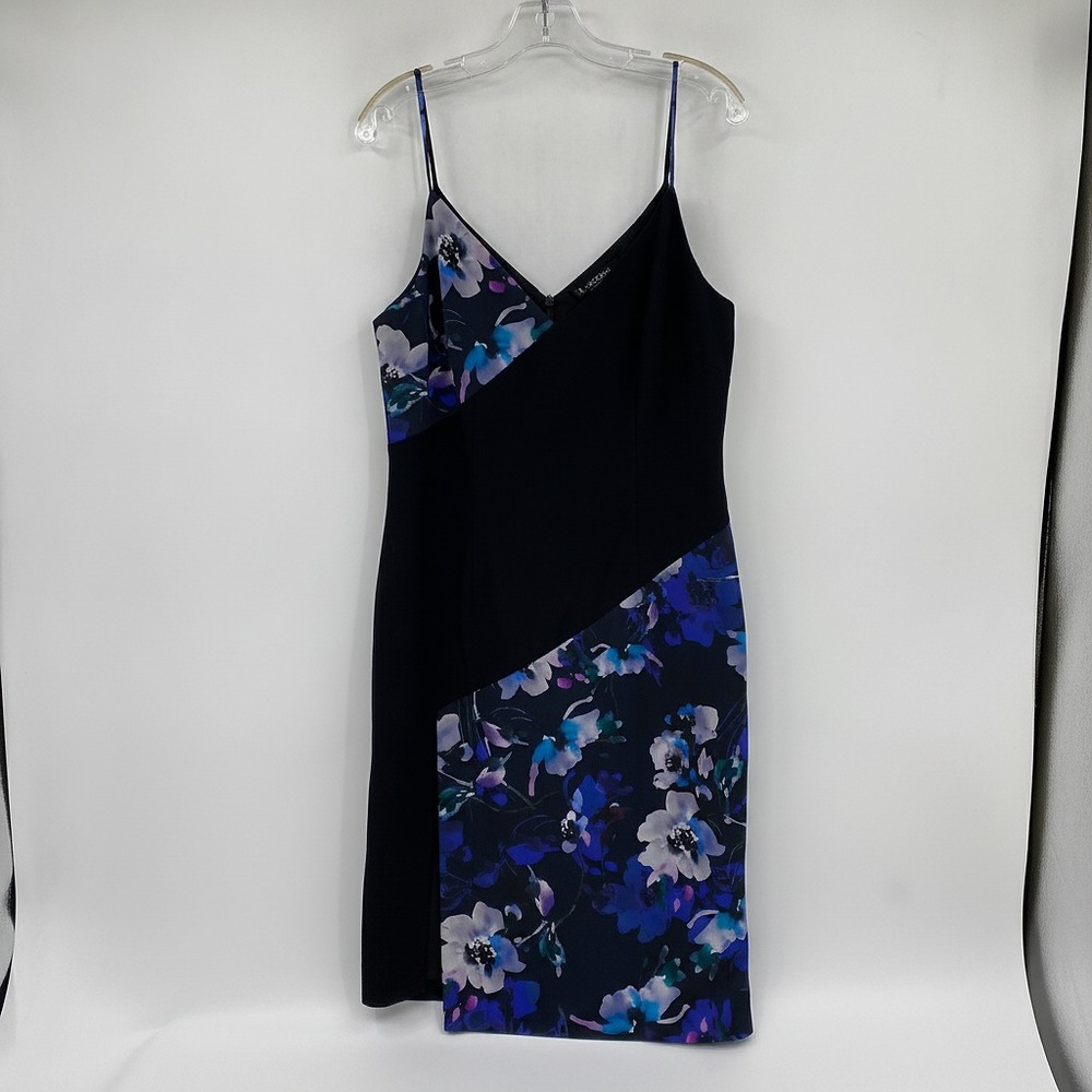 Black Halo Black Blue Floral Midi Dress Tank | Womens 12